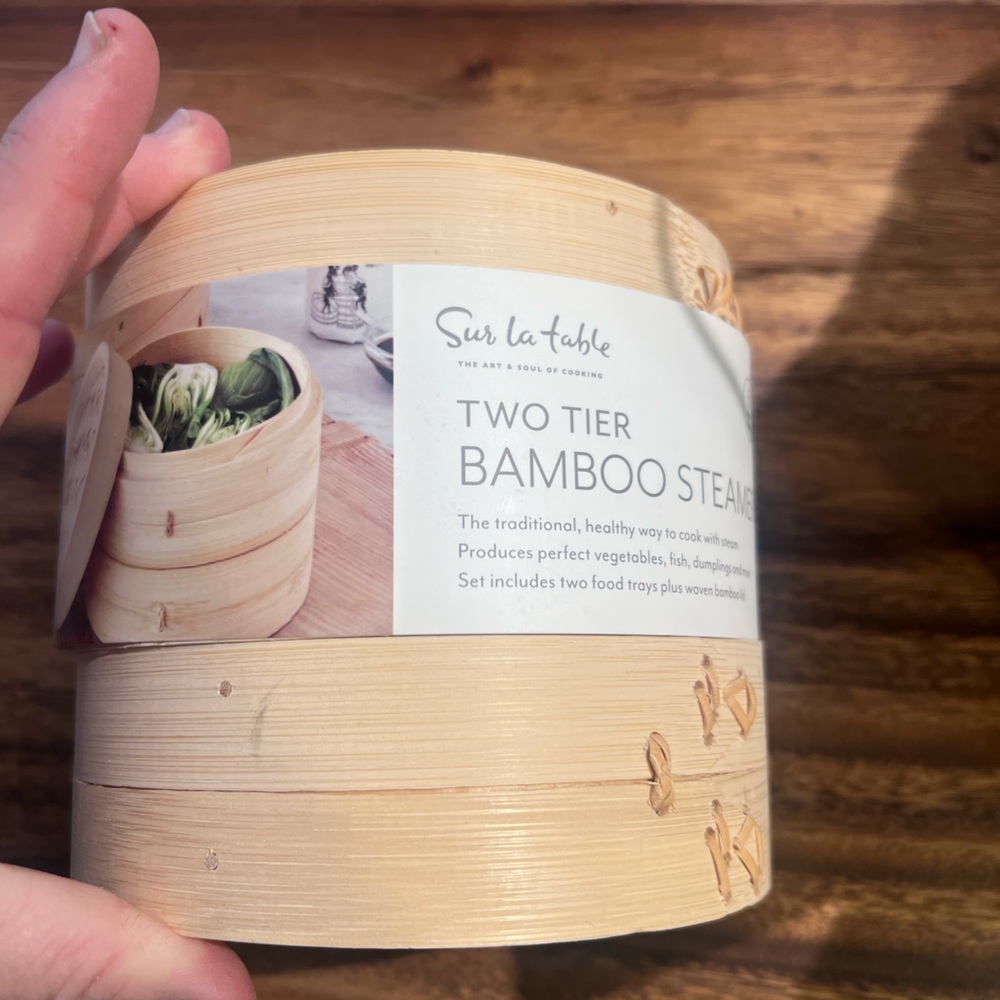 NWT - Sur La Table Natural Bamboo Steamer